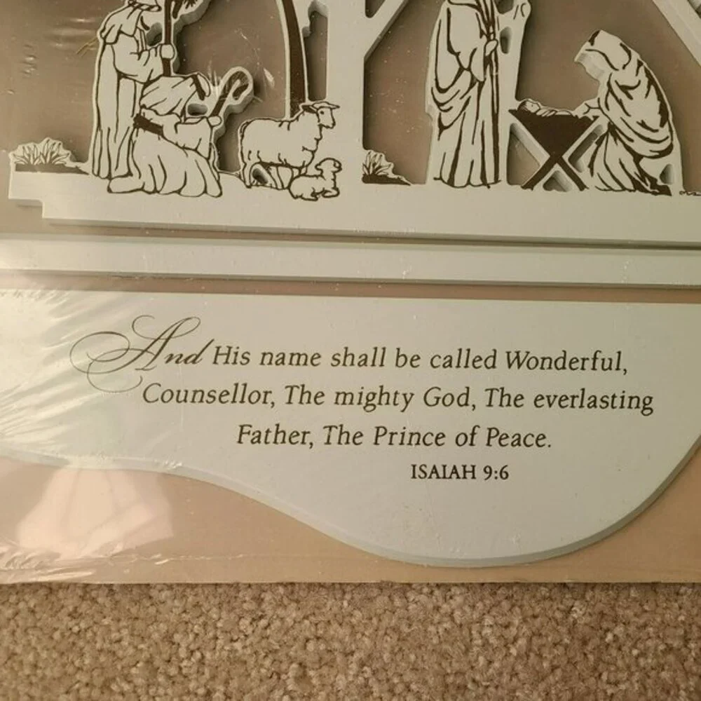 P Graham Dunn Nativity Silhouette Christmas Decor Jesus Mother Mary Wiseman  USA